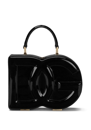 Dolce & Gabbana logo-embossed leather tote bag - Black