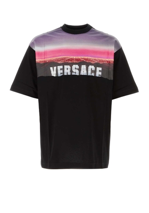 Versace Black Cotton T-Shirt