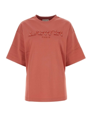 Lanvin Antiqued Pink Cotton Oversize T-Shirt