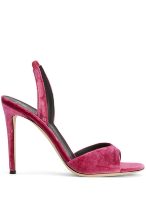Giuseppe Zanotti Lilibeth velvet sling-back sandals - Pink