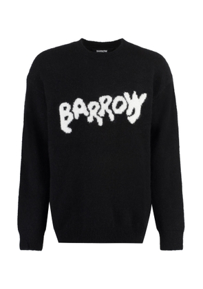Barrow Black Sweater With Contrast Lettering Logo