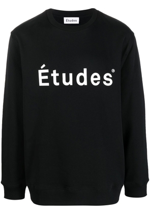 Etudes logo-print organic-cotton sweatshirt - Black
