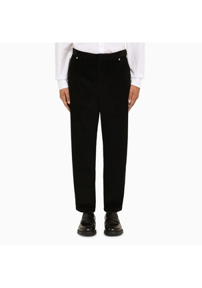 Prada Black Cropped Cotton Trousers