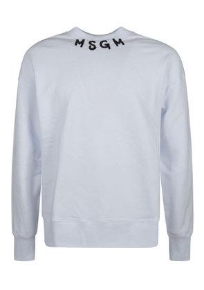 Msgm Logo Neck Sweatshirt
