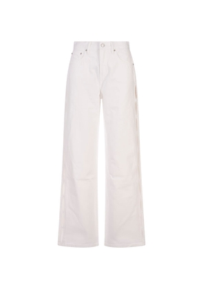 Purple Brand Wide Side Cut Out Jeans In White