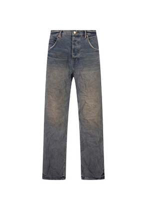 Purple Brand P018 Relaxed Vintage Dirty Jeans In Light Indigo