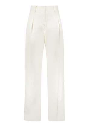 Ferragamo Silk And Linen Trousers