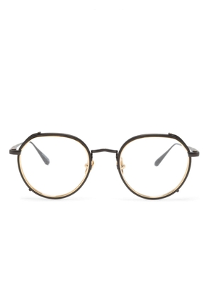 Linda Farrow Falcon geometric-frame glasses - Black