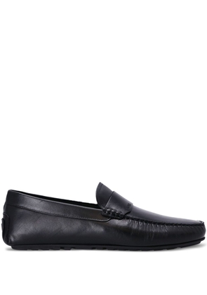 BOSS Noel logo-debossed leather loafers - Black