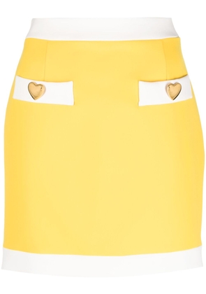 Moschino button-detail miniskirt - Yellow