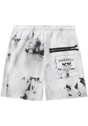 WESTFALL tie-dye cotton-blend track shorts - White