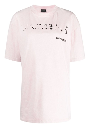 Balenciaga Hand Drawn logo T-shirt - Pink