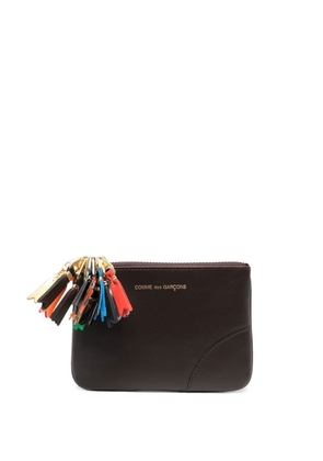 Comme Des Garçons Wallet zip-detailing leather wallet - Brown