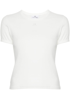Courrèges Reedition Contrast cotton T-shirt - White