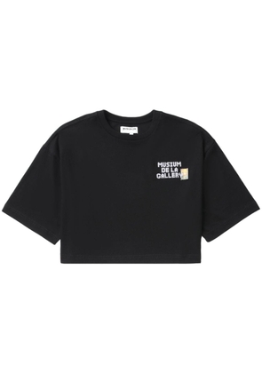 Musium Div. logo-appliqué cotton T-shirt - Black