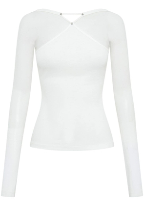 Dion Lee panelled boat-neck top - White
