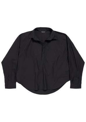 Balenciaga long-sleeved cotton blouse - Black