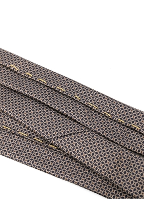 Canali pattern-jacquard silk tie - Neutrals