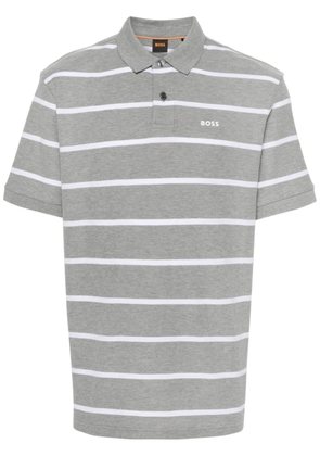 BOSS striped polo shirt - Grey
