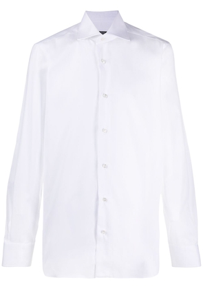 Barba spread collar tailored shirt - White