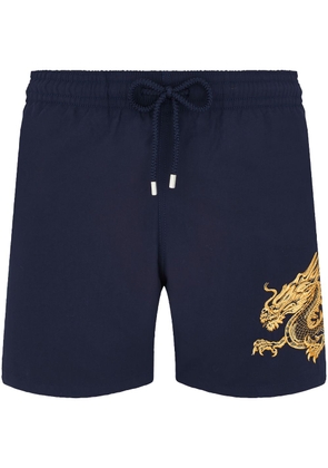 Vilebrequin Jim dragon-embroidered swim shorts - Blue