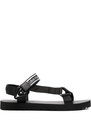 Calvin Klein Jeans logo-print touch strap sandals - Black