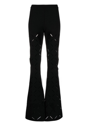 Versace cut-out flared trousers - Black