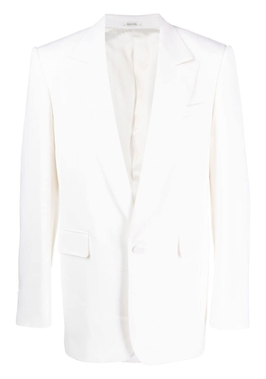 Alexander McQueen single-breasted wool blazer - White