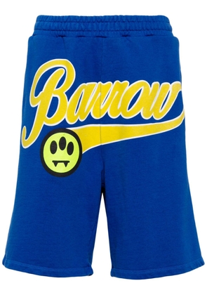 BARROW logo-print cotton shorts - Blue