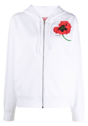 Kenzo Boke Flower zip-up hoodie - White