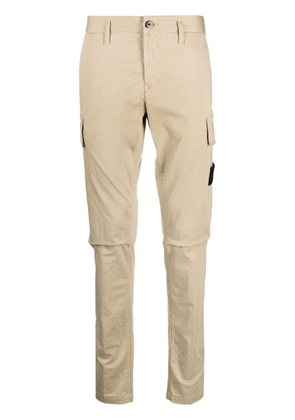 Stone Island Compass-patch straight-leg trousers - Brown