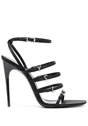 Saint Laurent Jerry 110mm silk-satin sandals - Black