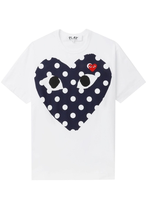 Comme Des Garçons Play heart-print cotton T-shirt - White