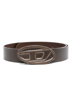 Diesel 1DR logo-buckle leather belt - Brown