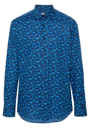 Karl Lagerfeld abstract-print cotton shirt - Blue