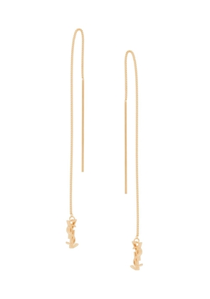 Saint Laurent monogram drop earrings - Gold
