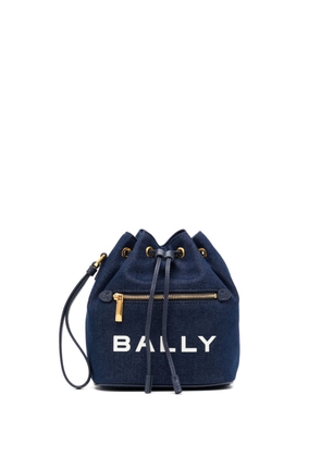 Bally Bar canvas bucket bag - Blue