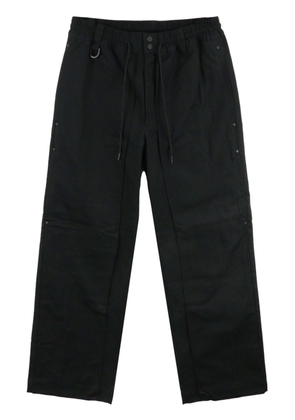 Y-3 cotton straight-leg trousers - Black