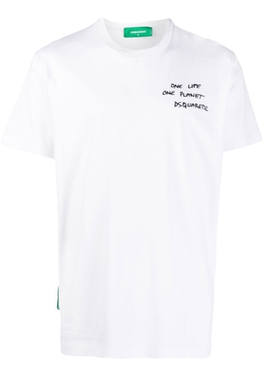 Dsquared2 slogan-print cotton T-shirt - White