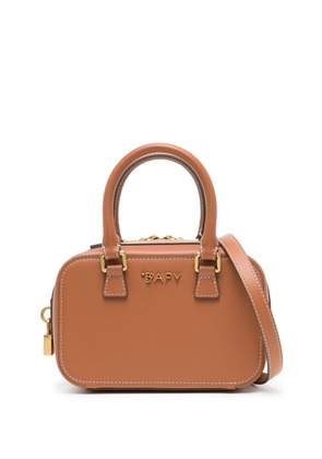BAPY BY *A BATHING APE® padlock-embellished leather mini bag - Brown