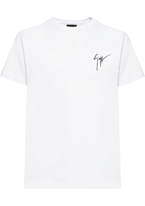 Giuseppe Zanotti logo embroidered T-shirt - White