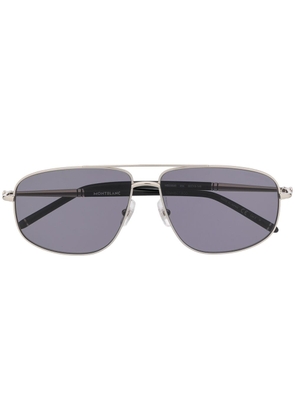 Montblanc Polarized square frame sunglasses - Silver