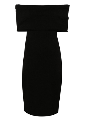 Bottega Veneta off-shoulder textured midi dress - Black