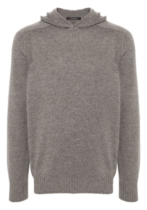 Tagliatore hooded virgin-wool jumper - Grey