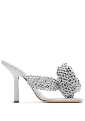 Burberry 105mm knitted-motif strappy sandals - White