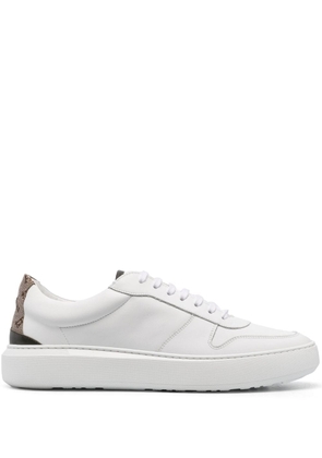 Herno monogram-heel low-top sneakers - White