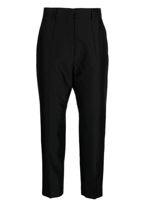 Barena pressed-crease pleated tapered trousers - Black