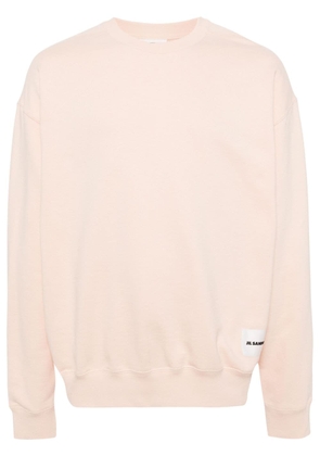 Jil Sander logo-appliqué cotton sweatshirt - Pink