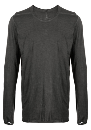 Isaac Sellam Experience contrast-stitch organic cotton T-shirt - Grey