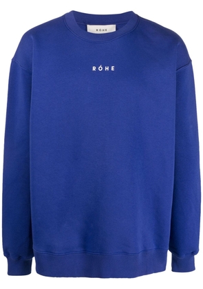 Róhe logo-print long-sleeved sweatshirt - Blue